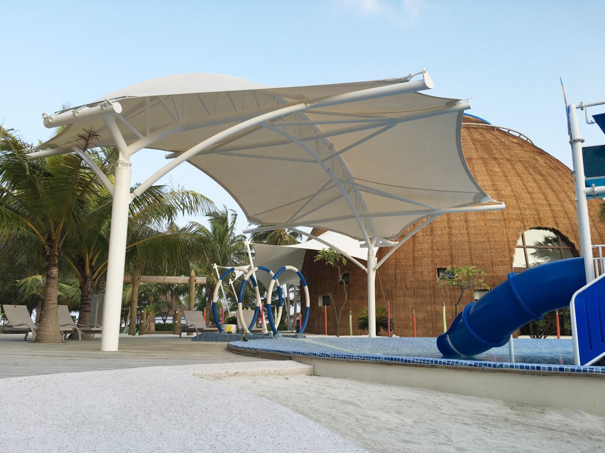 Holiday Inn Swimming Pool Shades Tensile Fabric Structure