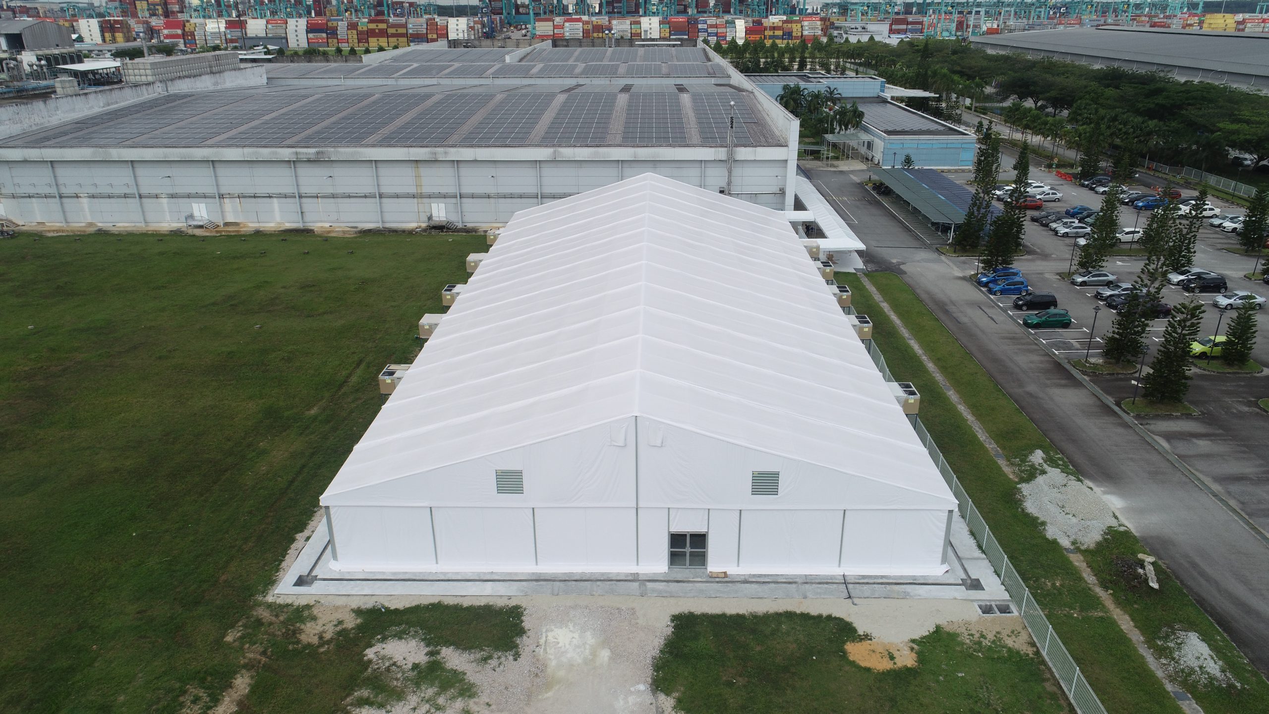 teguh project free span marquee tent for alcon ciba canteen hall