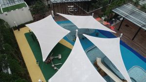 Westside III Swimming Pool Tensile Shades