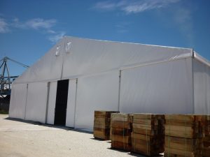 Marquee tent warehouse storage