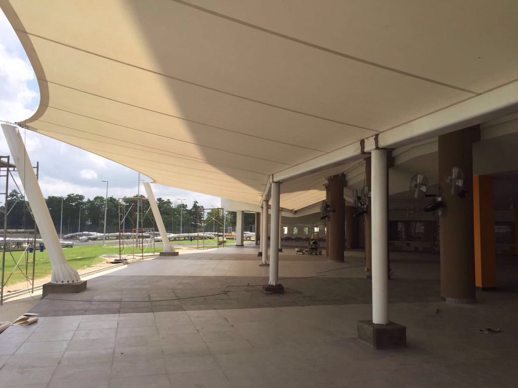 covered walkway tensile structure