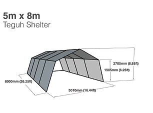 5m x 8m shelter tent