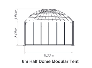 6m Half Dome Modular Tent