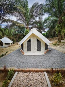 bell tent in sahom valley glamping site