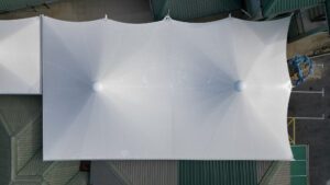 top view of Tensile Roof for Surau Al-Amirin in Bandar Baru Bangi, Selangor