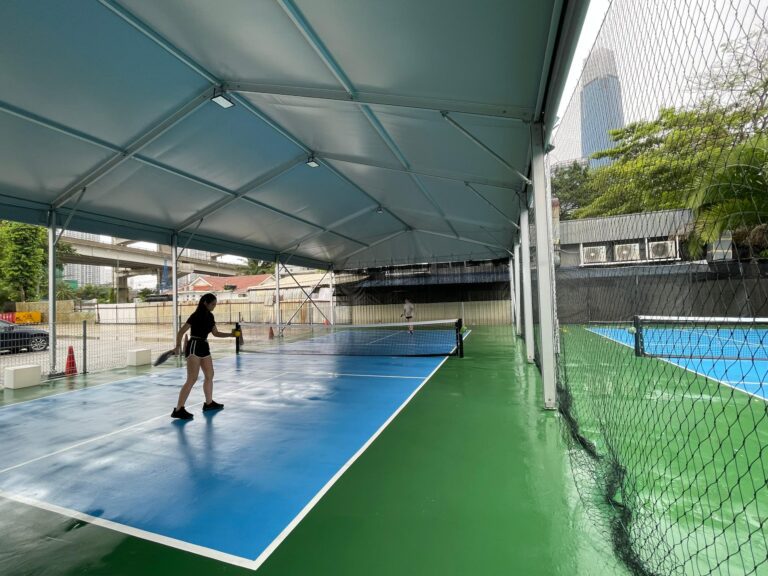 marquee tent for pickleball court at KL City Pickleball, Zebra Square