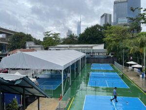 TEGUH® Marquee tent for KL City Pickleball court, Zebra Square