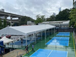 TEGUH® Marquee tent for KL City Pickleball court, Zebra Square