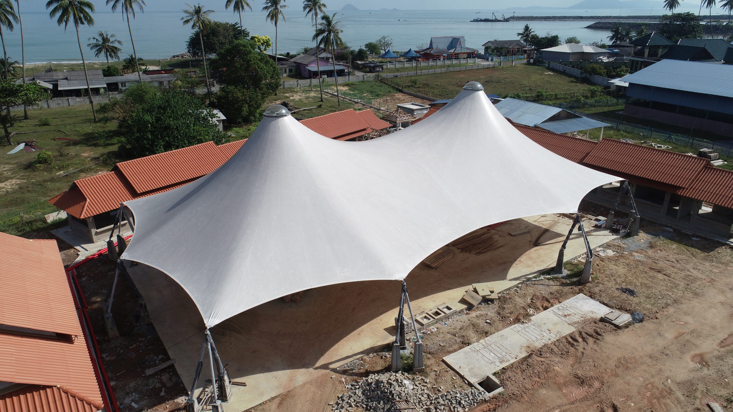 Kuala Besut Square Food Court Cone Tensile Canopy