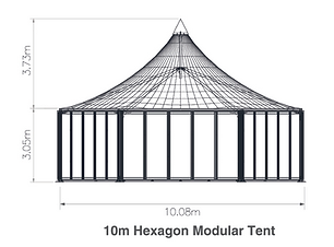 10m Hexagon Modular Tent